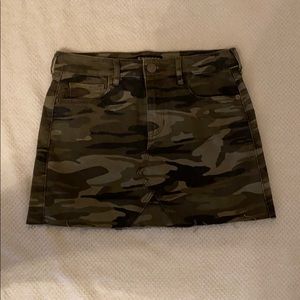 Adorable Camo Denim Mini Skirt